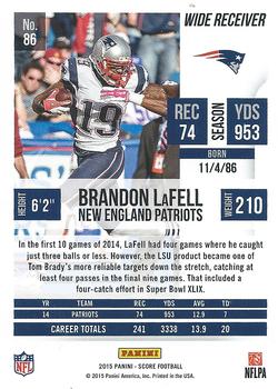2015 Score #86 Brandon LaFell Back