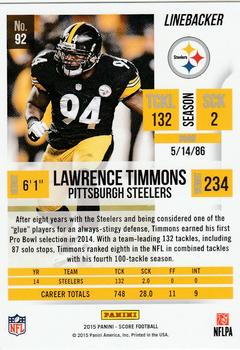 2015 Score #92 Lawrence Timmons Back