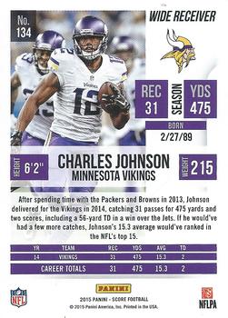 2015 Score #134 Charles Johnson Back