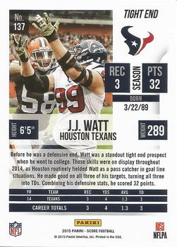 2015 Score #137 J.J. Watt Back