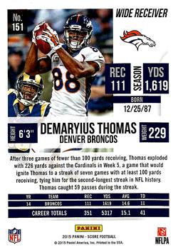 2015 Score #151 Demaryius Thomas Back