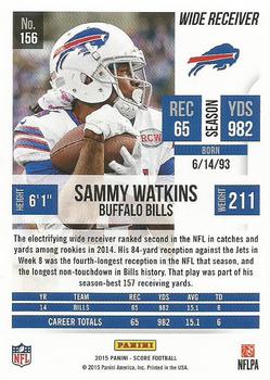 2015 Score #156 Sammy Watkins Back
