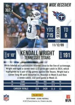 2015 Score #307 Kendall Wright Back