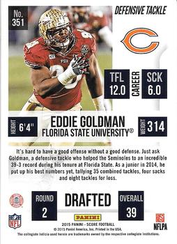 2015 Score #351 Eddie Goldman Back