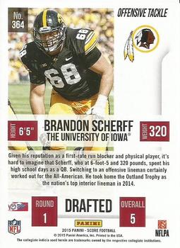 2015 Score #364 Brandon Scherff Back