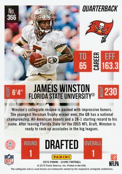 2015 Score #366 Jameis Winston Back