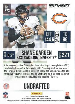 2015 Score #373 Shane Carden Back