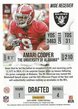 2015 Score #408 Amari Cooper Back