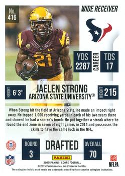 2015 Score #416 Jaelen Strong Back