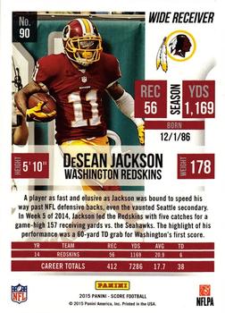 2015 Score #90 DeSean Jackson Back