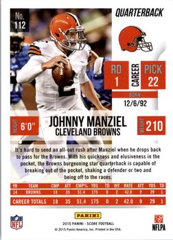 2015 Score #112 Johnny Manziel Back