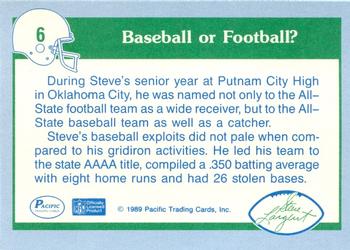 1989 Pacific Steve Largent #6 Baseball or Football Back