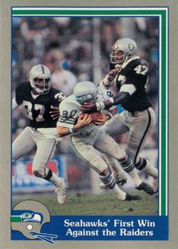 1989 Pacific Steve Largent #17 First Win Against the Raiders Front