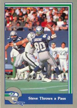1989 Pacific Steve Largent #40 Throws a Pass Front