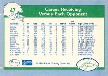 1989 Pacific Steve Largent #47 Seahawks 37, Raiders 0 Back