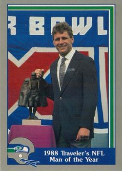1989 Pacific Steve Largent #61 1988 Traveler's NFL Man of the Year Front