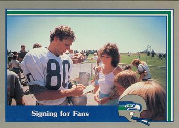 1989 Pacific Steve Largent #68 Signing for Fans Front