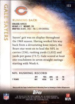 2015 Topps Valor #155 Gale Sayers Back