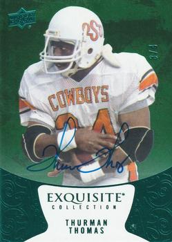 2014 Upper Deck Exquisite Collection - Green Rainbow #41 Thurman Thomas Front