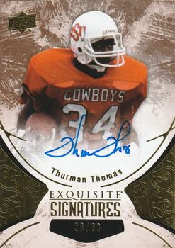 2014 Upper Deck Exquisite Collection - Signatures #ES-TT Thurman Thomas Front