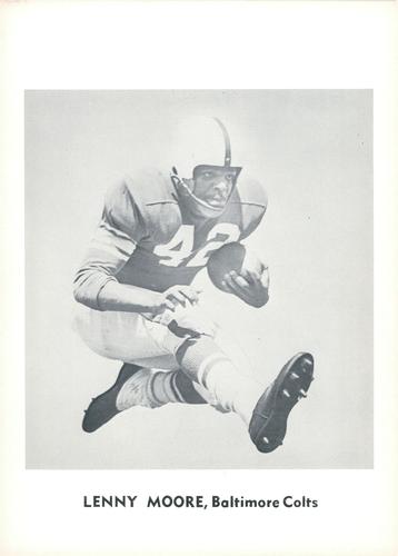 1961 Jay Publishing Baltimore Colts #NNO Lenny Moore Front