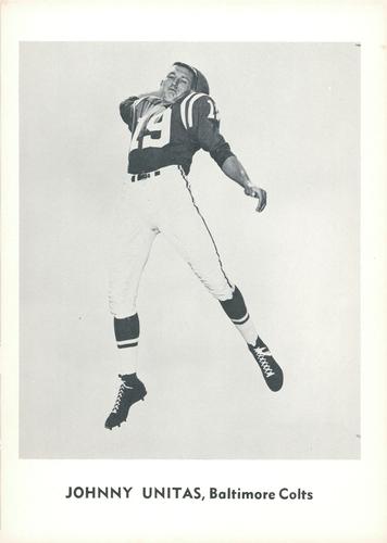 1961 Jay Publishing Baltimore Colts #NNO Johnny Unitas Front