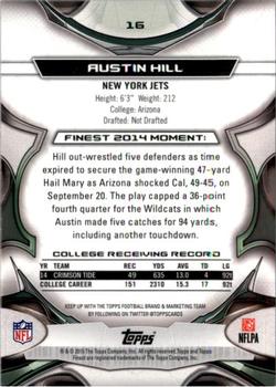 2015 Finest #16 Austin Hill Back