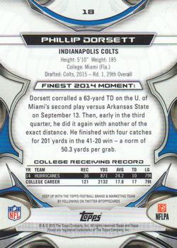 2015 Finest #18 Phillip Dorsett Back