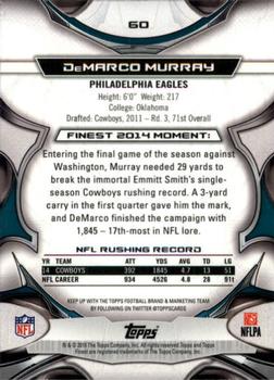2015 Finest #60 DeMarco Murray Back