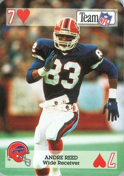 1992 Sport Decks NFL Playing Cards #7♥ Andre Reed Front
