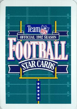 1992 Sport Decks NFL Playing Cards #10♣ Sterling Sharpe Back