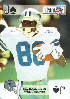 1992 Sport Decks NFL Playing Cards #J♠ Michael Irvin Front