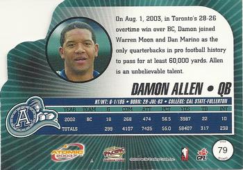 2003 Pacific Atomic CFL #79 Damon Allen Back