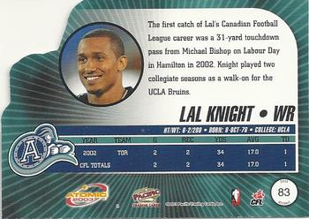 2003 Pacific Atomic CFL #83 Lal Knight Back