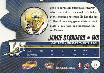 2003 Pacific Atomic CFL #99 Jamie Stoddard Back