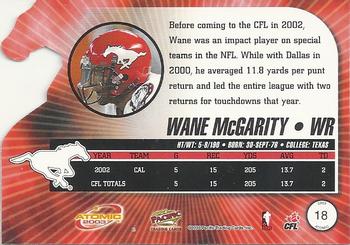 2003 Pacific Atomic CFL - Red #18 Wane McGarity Back