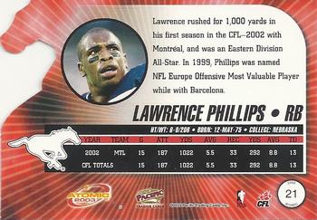 2003 Pacific Atomic CFL - Red #21 Lawrence Phillips Back