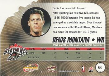 2003 Pacific Atomic CFL - Red #66 Denis Montana Back