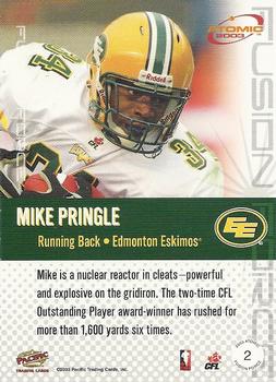 2003 Pacific Atomic CFL - Fusion Force #2 Mike Pringle Back