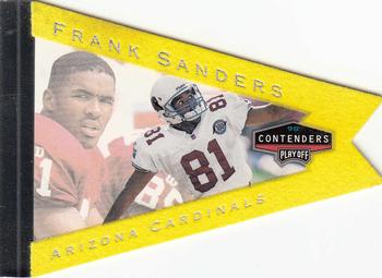 1998 Playoff Contenders - Pennants Yellow Felt #2 Frank Sanders Front