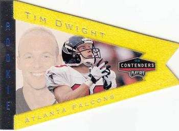 1998 Playoff Contenders - Pennants Yellow Felt #4 Tim Dwight Front