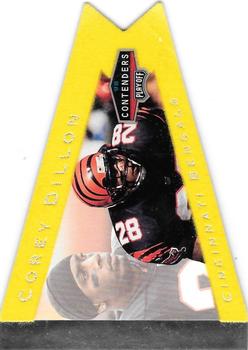 1998 Playoff Contenders - Pennants Yellow Felt #15 Corey Dillon Front