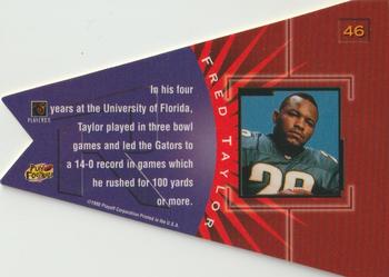 1998 Playoff Contenders - Pennants Yellow Felt #46 Fred Taylor Back