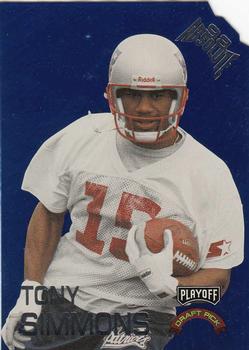 1998 Playoff Absolute Retail - Draft Picks Blue Die Cut #18 Tony Simmons Front