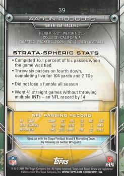 2014 Topps Strata - Retail #39 Aaron Rodgers Back