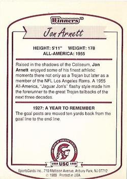 1988 Southern Cal Winners #NNO Jon Arnett Back