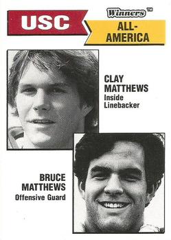 1988 Southern Cal Winners #NNO Clay Matthews / Bruce Matthews Front