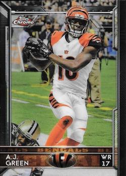 2015 Topps Chrome #28 A.J. Green Front