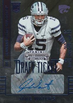 2015 Panini Contenders Draft Picks - College Draft Ticket Blue Foil #195 Jake Waters Front