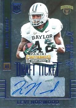 2015 Panini Contenders Draft Picks - College Draft Ticket Blue Foil #212 Levi Norwood Front